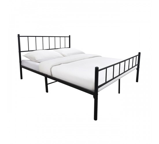 TIVO Κρεβάτι Διπλό, για Στρώμα 150x200cm, Μέταλλο Βαφή Μαύρο  156x208x95cm [-Μαύρο-] [-Μέταλλο-] Ε8042,1