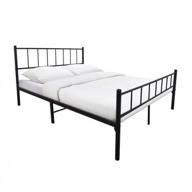 TIVO Κρεβάτι Διπλό, για Στρώμα 150x200cm, Μέταλλο Βαφή Μαύρο  156x208x95cm [-Μαύρο-] [-Μέταλλο-] Ε8042,1