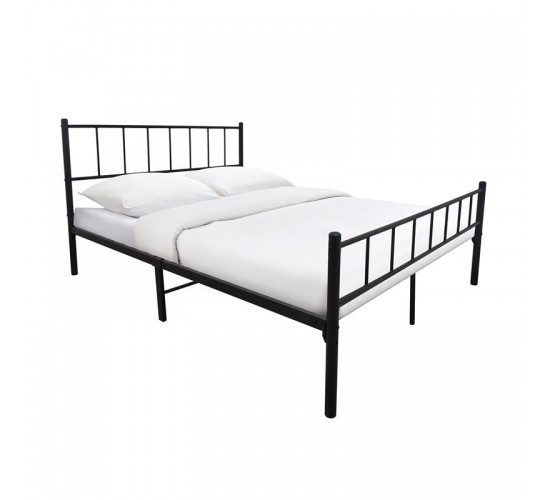 TIVO Κρεβάτι Διπλό, για Στρώμα 150x200cm, Μέταλλο Βαφή Μαύρο  156x208x95cm [-Μαύρο-] [-Μέταλλο-] Ε8042,1