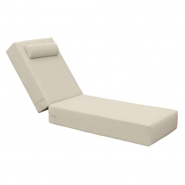 SUNLOUNGER Μαξιλάρι Ξαπλώστρας 20cm, Προσκέφαλο, Ύφασμα Water Repellent Sandy, Φερμουάρ  196(78 118)x60x20cm [-Γκρι-] [-Ύφασμα-] Ε2014,70