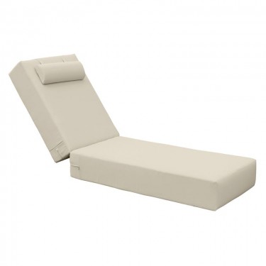 SUNLOUNGER Μαξιλάρι Ξαπλώστρας 20cm, Προσκέφαλο, Ύφασμα Water Repellent Sandy, Φερμουάρ  196(78 118)x60x20cm [-Γκρι-] [-Ύφασμα-] Ε2014,70