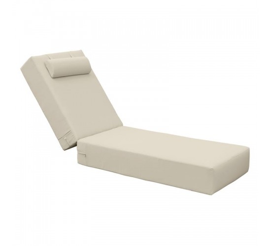 SUNLOUNGER Μαξιλάρι Ξαπλώστρας 20cm, Προσκέφαλο, Ύφασμα Water Repellent Sandy, Φερμουάρ  196(78 118)x60x20cm [-Γκρι-] [-Ύφασμα-] Ε2014,70