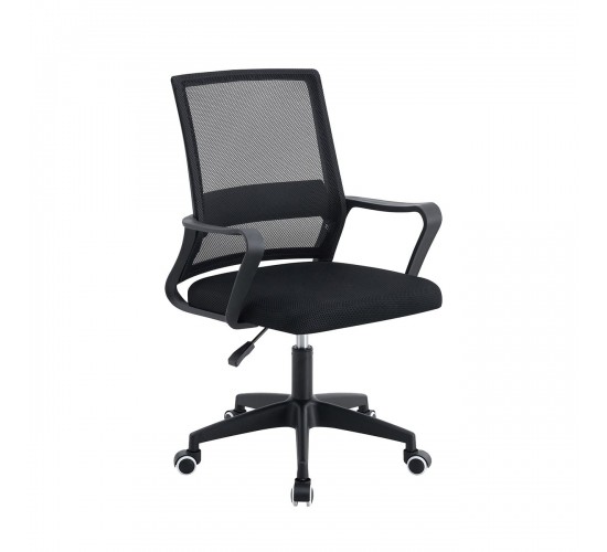 BF2112 Πολυθρόνα Γραφείου Ύφασμα Μαύρο Mesh  59x49x93/103cm [-Μαύρο-] [-Ύφασμα Mesh-] ΕΟ265,1