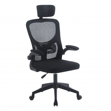 BF3055 Πολυθρόνα Γραφείου- Διευθυντή, Mesh Μαύρο  60x49x110/120cm [-Μαύρο-] [-Ύφασμα Mesh-] ΕΟ5302,1