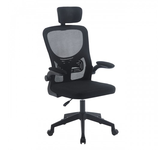 BF3055 Πολυθρόνα Γραφείου- Διευθυντή, Mesh Μαύρο  60x49x110/120cm [-Μαύρο-] [-Ύφασμα Mesh-] ΕΟ5302,1