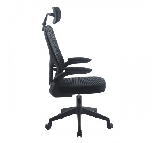 BF3055 Πολυθρόνα Γραφείου- Διευθυντή, Mesh Μαύρο  60x49x110/120cm [-Μαύρο-] [-Ύφασμα Mesh-] ΕΟ5302,1