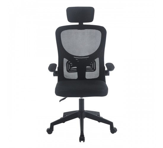 BF3055 Πολυθρόνα Γραφείου- Διευθυντή, Mesh Μαύρο  60x49x110/120cm [-Μαύρο-] [-Ύφασμα Mesh-] ΕΟ5302,1