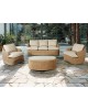 CHICAGO Set Σαλόνι Κήπου: 3θέσ  2 Πολυθρόνες 1 Τραπεζάκι ALU -Wicker Φυσικό, Μαξιλάρια Μπεζ  204x94x76-89x93x76-115x51x44cm [-Μπεζ-Tortora-Sand-Cappuccino-] [-Wicker-, -Αλουμίνιο-] Ε6876