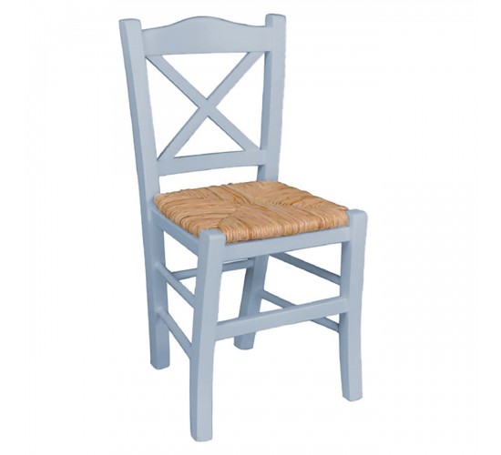 METRO Καρέκλα Οξιά Βαφή Εμποτισμού Λάκα Γκρι, Κάθισμα Ψάθα  43x47x88cm [-Γκρι-] [-Ξύλο-, -Ψάθα-] Ρ967,Ε10