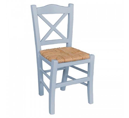 METRO Καρέκλα Οξιά Βαφή Εμποτισμού Λάκα Γκρι, Κάθισμα Ψάθα  43x47x88cm [-Γκρι-] [-Ξύλο-, -Ψάθα-] Ρ967,Ε10