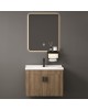 IDEA-3 Set Έπιπλο Μπάνιου Φυσικό, Καθρέπτης LED   Πάγκος με Νιπτήρα και Μπαταρία  60x47x45cm / Mirror 50x60x2cm [-Φυσικό-] [-MDF - Κόντρα Πλακέ - Καπλαμάς - Νοβοπάν-] ΕΝ103,1