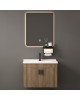 IDEA-3 Set Έπιπλο Μπάνιου Φυσικό, Καθρέπτης LED   Πάγκος με Νιπτήρα και Μπαταρία  60x47x45cm / Mirror 50x60x2cm [-Φυσικό-] [-MDF - Κόντρα Πλακέ - Καπλαμάς - Νοβοπάν-] ΕΝ103,1