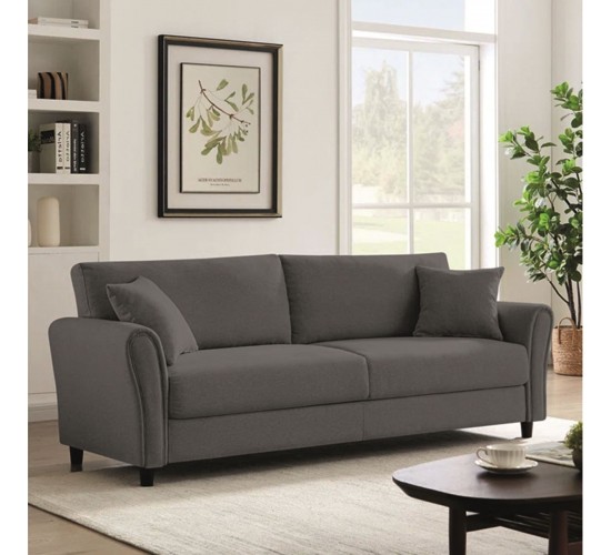 BRITAIN Καναπές 3-θέσιος Σαλονιού - Καθιστικού, Ύφασμα Γκρι  212x78x87cm [-Γκρι-] [-Ύφασμα-] Ε9508,2