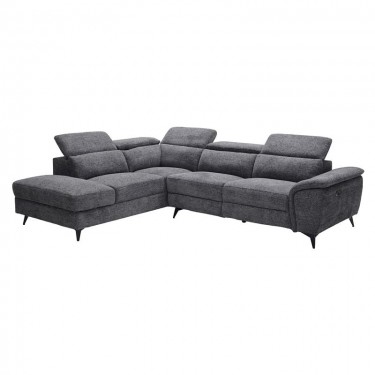 ROMEO Καναπές-Relax, Δεξιά Γωνία,Ύφασμα Γκρι, Αποθ.χώρος, Μία θέση με ηλεκτρική ανάκληση  284x224x76cm [-Γκρι-] [-Ύφασμα-] Ε9584,10
