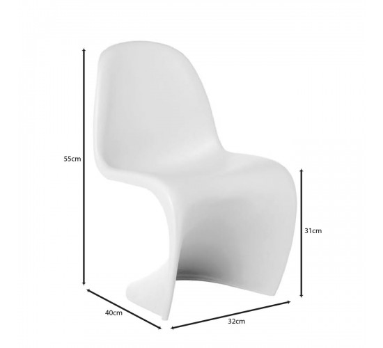 BLEND Kid Καρέκλα, PP Άσπρο  32x40x55cm [-Άσπρο-] [-PP - PC - ABS-] ΕΚ993,3