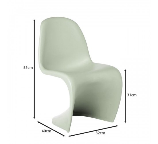 BLEND Kid Καρέκλα, PP Sandy Green  32x40x55cm [-Πράσινο-] [-PP - PC - ABS-] ΕΚ993,5