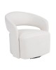 CUBA Πολυθρόνα-Περιστρεφόμενη, Σαλονιού - Καθιστικού, Teddy Ύφασμα Άσπρο  75x70x72cm [-Άσπρο-] [-Ύφασμα-] Ε7164,1