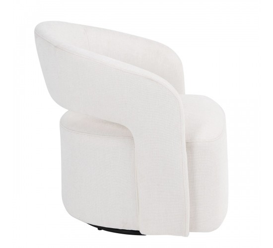 CUBA Πολυθρόνα-Περιστρεφόμενη, Σαλονιού - Καθιστικού, Teddy Ύφασμα Άσπρο  75x70x72cm [-Άσπρο-] [-Ύφασμα-] Ε7164,1