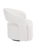CUBA Πολυθρόνα-Περιστρεφόμενη, Σαλονιού - Καθιστικού, Teddy Ύφασμα Άσπρο  75x70x72cm [-Άσπρο-] [-Ύφασμα-] Ε7164,1