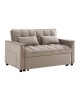 TEMPO Καναπές - Κρεβάτι, Με ανάκλιση πλάτης, Ύφασμα Velure Μπεζ  140x95x80 - Κρεβάτι:120x178 cm [-Μπεζ-Tortora-Sand-Cappuccino-] [-Ύφασμα-] Ε998,5