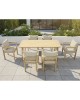 FLORIDA Dining Set Τραπεζαρία Κήπου Βεράντας (7τ), Acacia, Μαξιλάρια Μπεζ  Table:180x90x75-Chair:59x59x68 [-Εκρού-, -Φυσικό-] [-Ξύλο-, -Ύφασμα-] Ε2365,1