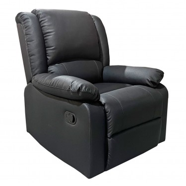 EVA Πολυθρόνα Relax Σαλονιού - Καθιστικού, PU Μαύρο  87x91x102cm [-Μαύρο-] [-PU - PVC-] Ε9734,3