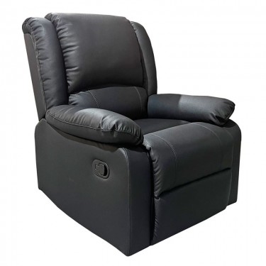 EVA Πολυθρόνα Relax Σαλονιού - Καθιστικού, PU Μαύρο  87x91x102cm [-Μαύρο-] [-PU - PVC-] Ε9734,3