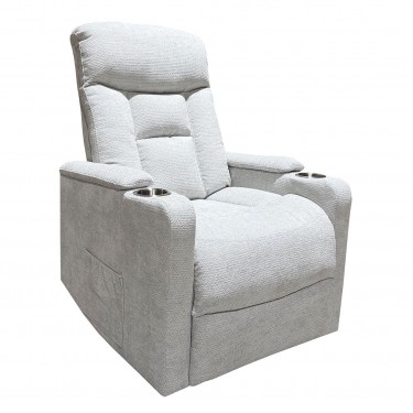 NANCY Lift-Relax Πολυθρόνα Σαλονιού - Καθιστικού, Ύφασμα Αν.Γκρι (ηλεκτρική ανάκληση)  77x94x109cm [-Γκρι-] [-Ύφασμα-] Ε9735,2