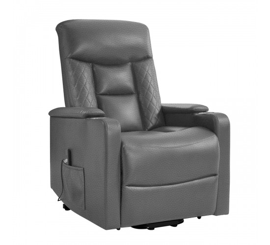NANCY Lift-Relax Πολυθρόνα Σαλονιού - Καθιστικού, Ύφασμα Σκ.Γκρι (ηλεκτρική ανάκληση)  77x94x109cm [-Γκρι-] [-Ύφασμα-] Ε9735,3