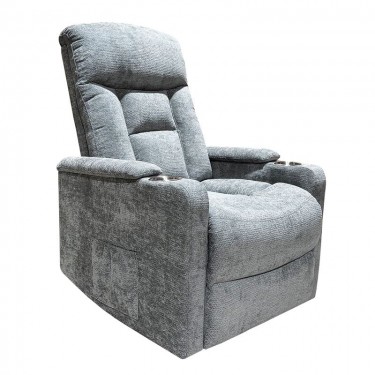NANCY Lift-Relax Πολυθρόνα Σαλονιού - Καθιστικού, Ύφασμα Σκ.Γκρι (ηλεκτρική ανάκληση)  77x94x109cm [-Γκρι-] [-Ύφασμα-] Ε9735,3