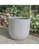 FLOWER POT-18 Απόχρωση Ivory White  Φ37x35cm [-Άσπρο-] [-Artificial Cement (Recyclable)-] Ε6318,Α