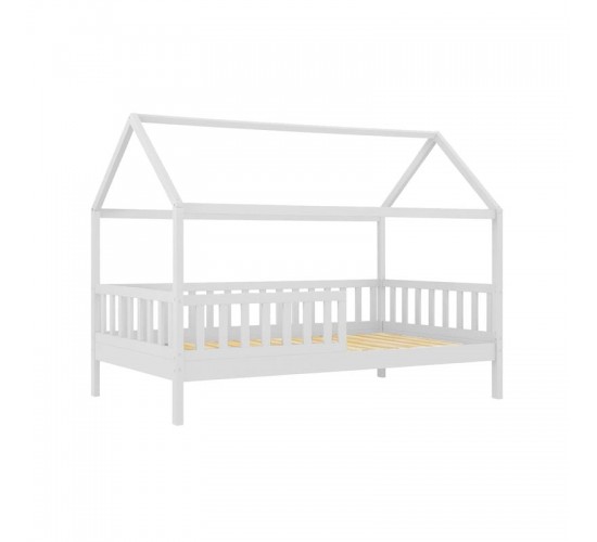DREAM Montessori Παιδικό Κρεβάτι, για Στρώμα 90x190cm, Ξύλο Πεύκου Απόχρωση Άσπρο  97x197x129cm [-Άσπρο-] [-Ξύλο-] ΕΚ701,1