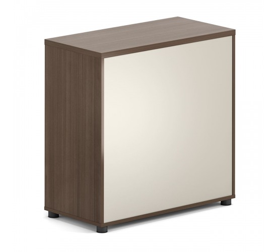 CONCEPT Ντουλάπι Γραφείου Χαμηλό Δίφυλλο, Απόχρωση Καρυδί - Μπεζ  80x40x80cm [-Καρυδί-, -Μπεζ-Tortora-Sand-Cappuccino-] [-Melamine-] ΕΟ805,1