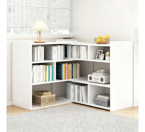 MULTI Βιβλιοθήκη πολλαπλών διαστάσεων, Απόχρωση Άσπρο  80/150x24x90cm [-Άσπρο-] [-MDF - Κόντρα Πλακέ - Καπλαμάς - Νοβοπάν-] ΕΟ302,2