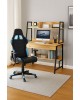 STUDENT-1 Set Γραφείο Η/Υ Sonoma - Μαύρο   Πολυθρόνα Gaming Μαύρο - Μπλε  Desk:120x48x73 Chair:67x69x124 [-Μαύρο-, -Φυσικό-] [-Melamine-, -Μέταλλο-] ΕΟ710,2