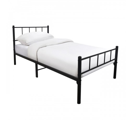 TIVO Κρεβάτι Μονό, για Στρώμα 90x190cm, Μέταλλο Βαφή Μαύρο  96x198x95cm [-Μαύρο-] [-Μέταλλο-] Ε8042,2