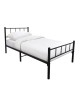 TIVO Κρεβάτι Μονό, για Στρώμα 90x190cm, Μέταλλο Βαφή Μαύρο  96x198x95cm [-Μαύρο-] [-Μέταλλο-] Ε8042,2