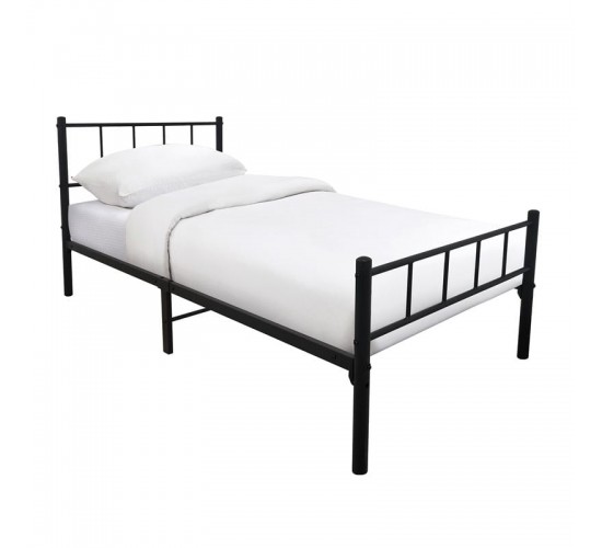 TIVO Κρεβάτι Μονό, για Στρώμα 90x190cm, Μέταλλο Βαφή Μαύρο  96x198x95cm [-Μαύρο-] [-Μέταλλο-] Ε8042,2
