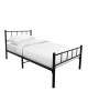 TIVO Κρεβάτι Μονό, για Στρώμα 90x190cm, Μέταλλο Βαφή Μαύρο  96x198x95cm [-Μαύρο-] [-Μέταλλο-] Ε8042,2