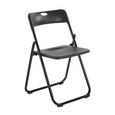 WENDY Καρέκλα Πτυσσόμενη, Μέταλλο Βαφή Μαύρο, PP Απόχρωση Μαύρο  48x49x73cm [-Μαύρο-] [-PP - PC - ABS-, -Μέταλλο-] Ε5571,1