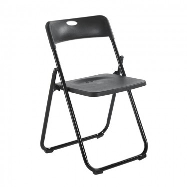 WENDY Καρέκλα Πτυσσόμενη, Μέταλλο Βαφή Μαύρο, PP Απόχρωση Μαύρο  48x49x73cm [-Μαύρο-] [-PP - PC - ABS-, -Μέταλλο-] Ε5571,1