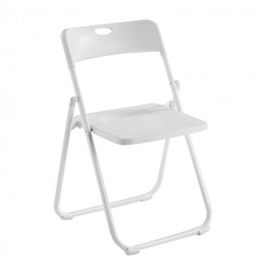 WENDY Καρέκλα Πτυσσόμενη, Μέταλλο Βαφή Άσπρο, PP Απόχρωση Άσπρο  48x49x76cm [-Άσπρο-] [-PP - PC - ABS-, -Μέταλλο-] Ε5571,4
