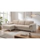 ALEX Καναπές Σαλονιού Καθιστικού Δεξιά Γωνία, Ύφασμα Μπεζ Velure  264x132x75cm H.80cm [-Μπεζ-Tortora-Sand-Cappuccino-] [-Ύφασμα-] Ε966,5