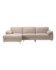 ALEX Καναπές Σαλονιού Καθιστικού Δεξιά Γωνία, Ύφασμα Μπεζ Velure  264x132x75cm H.80cm [-Μπεζ-Tortora-Sand-Cappuccino-] [-Ύφασμα-] Ε966,5
