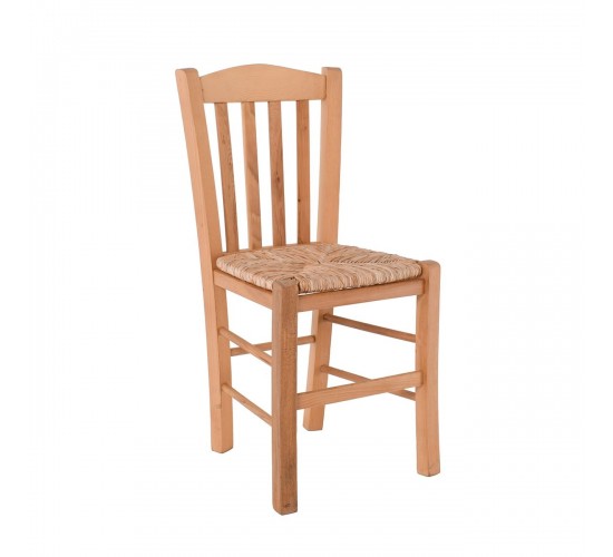 CASA Καρέκλα Οξιά Βαφή Εμποτισμού Φυσικό, Κάθισμα Ψάθα  42x45x88cm [-Φυσικό-] [-Ξύλο-, -Ψάθα-] Ρ966,Ε1