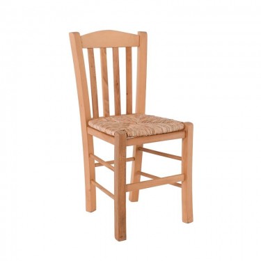 CASA Καρέκλα Οξιά Βαφή Εμποτισμού Φυσικό, Κάθισμα Ψάθα  42x45x88cm [-Φυσικό-] [-Ξύλο-, -Ψάθα-] Ρ966,Ε1