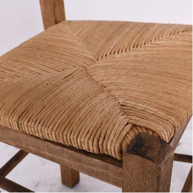 ΣΚΥΡΟΣ Καρέκλα Οξιά Βαφή Εμποτισμού Καρυδί, Κάθισμα Ψάθα Wheat Straw  41x43x89cm [-Καρυδί-, -Φυσικό-] [-Ξύλο-, -Ψάθα-] Ρ930,Ε20