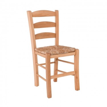 ΣΚΥΡΟΣ Καρέκλα Οξιά Βαφή Εμποτισμού Φυσικό, Κάθισμα Ψάθα  41x43x89cm [-Φυσικό-] [-Ξύλο-, -Ψάθα-] Ρ930,Ε1