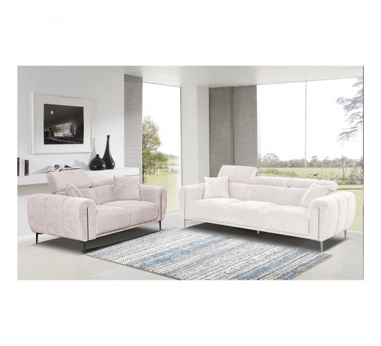 SEVILLE Kαναπές 2Θέσιος Σαλονιού - Καθιστικού, Teddy Ύφασμα Μπεζ  165x94x90cm [-Μπεζ-Tortora-Sand-Cappuccino-] [-Ύφασμα-] Ε9509,21