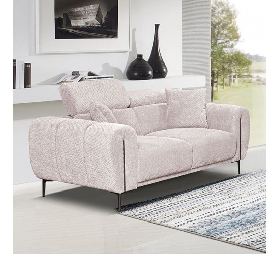 SEVILLE Kαναπές 2Θέσιος Σαλονιού - Καθιστικού, Teddy Ύφασμα Μπεζ  165x94x90cm [-Μπεζ-Tortora-Sand-Cappuccino-] [-Ύφασμα-] Ε9509,21